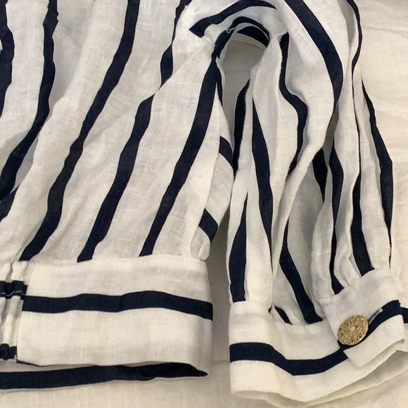 Gorgeous Linen Cropped Top by Zara 💙💙🖤 - Picture 8 of 9